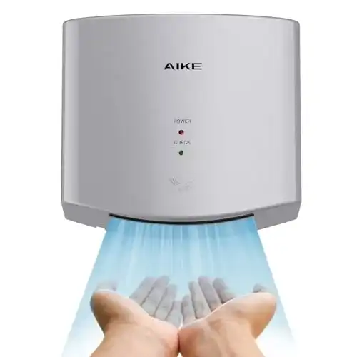 Händetrockner von AIKE mit 10 Sekunden Trocknungszeit und Energiesparfunktion