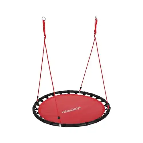 Nestschaukel Relaxdays – Runde Hängeschaukel für den Außenbereich
