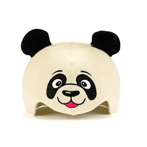 Saunahut Natural Textile ‚Sauna Panda‘ Weiß aus organischem Wollfilz