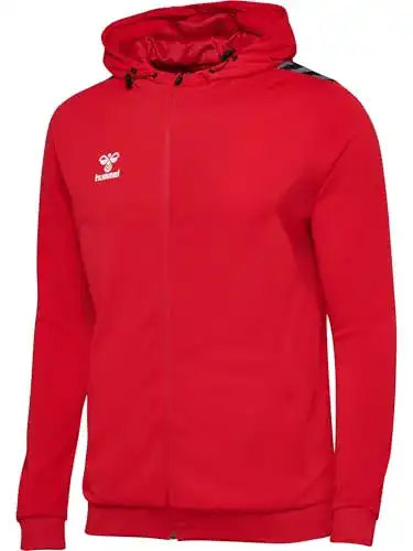 Hoodie für Herren von Hummel hmlAUTHENTIC PL Zip Hoodie in True Red, Größe S