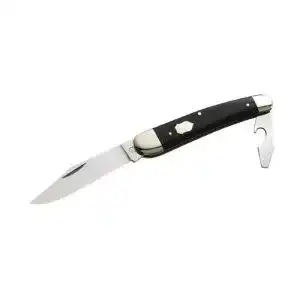 Hartkopf Taschenmesser mit Klinge und Kapselheber aus Ebenholz