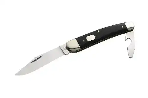 Hartkopf Taschenmesser mit Klinge und Kapselheber aus Ebenholz