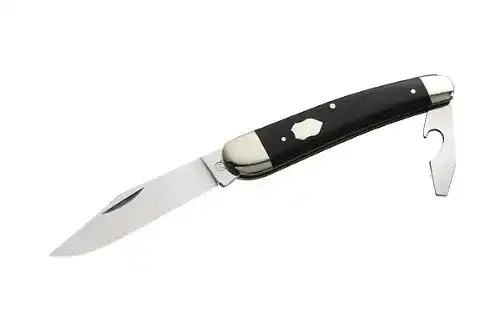 Hartkopf Taschenmesser mit Klinge und Kapselheber aus Ebenholz