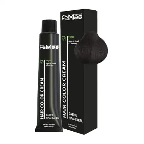 Haarfärbemittel für Herren FemMas Haarfarbe Schwarz 1 – Professionelle Creme