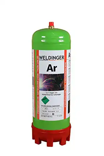 Weldinger Argon-Gasflasche 110 bar mit reinem Argon 4.6