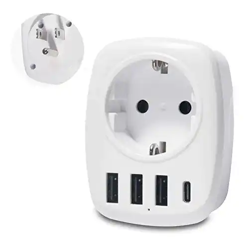Reiseadapter USA Unidapt Steckdosenadapter mit USB Ports für Nordamerika