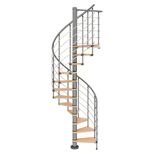 Wendeltreppe Dolle Spindeltreppe Oslo aus lackierter Buche mit 11 Stufen