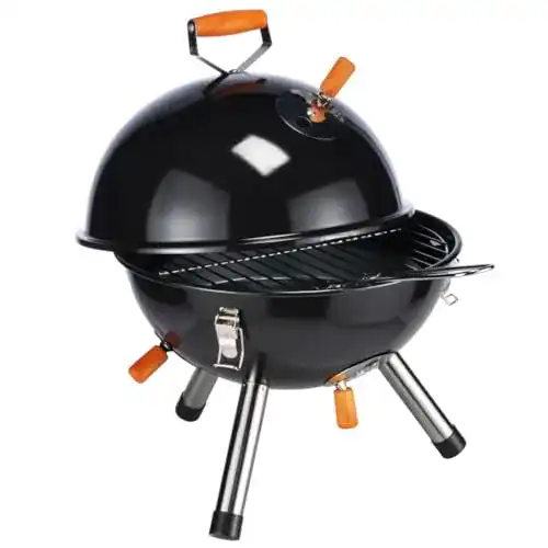 Mini Kugelgrill in Schwarz für Haushalt und Camping
