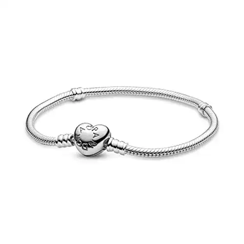 Pandora Moments Schlangen-Gliederarmband mit Herz-Verschluss