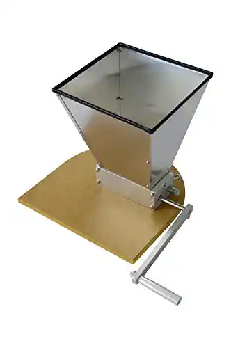 Malzmühle Brewzilla aus Edelstahl mit zwei verstellbaren Walzen