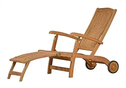 Deckchair aus Teakholz von Kai Wiechmann Gartenliege für den Außenbereich