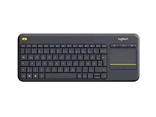 Logitech K400 Plus Kabellose Touch-TV-Tastatur für PC und Android