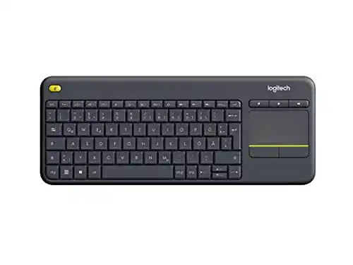 Logitech K400 Plus Kabellose Touch-TV-Tastatur für PC und Android