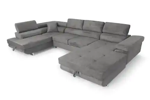 U-Sofa Sofiland Ecksofa Aller U XXL mit Schlaffunktion und Bettkästen