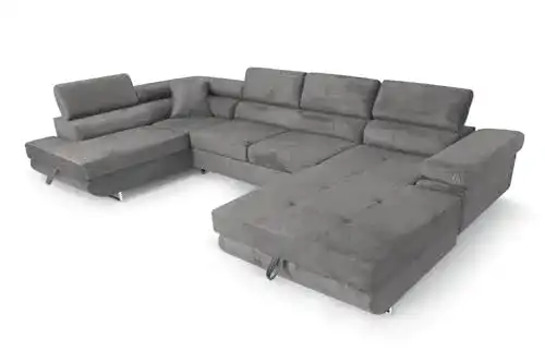 U-Sofa Sofiland Ecksofa Aller U XXL mit Schlaffunktion und Bettkästen