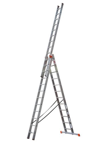 Vielzweckleiter STRUKTURO 3×12 Sprossen – 3-teilige Alu-Kombileiter