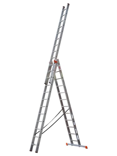 Vielzweckleiter STRUKTURO 3×12 Sprossen – 3-teilige Alu-Kombileiter