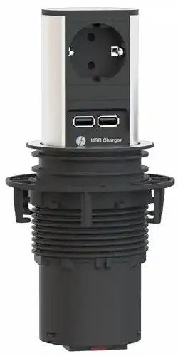 Versenkbare Steckdose BACHMANN Elevator mit USB-Anschlüssen