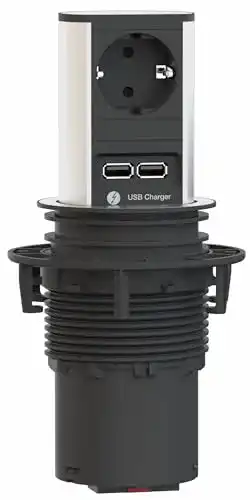 Versenkbare Steckdose BACHMANN Elevator mit USB-Anschlüssen