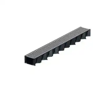 Entwässerungsrinne Aco 1 m Hexaline mit verzinktem Stahlstegrost