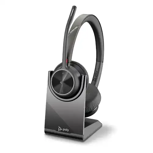 Plantronics Voyager 4320 UC Headset mit Ladestation und Noise Cancelling
