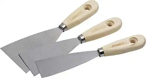 Spachtel Meister Malersatz 3-teilig mit Holzheft – 40 mm, 60 mm, 80 mm