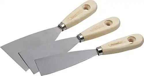 Spachtel Meister Malersatz 3-teilig mit Holzheft – 40 mm, 60 mm, 80 mm