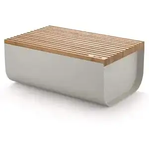 Brotkasten mit integrierter Schneidebrett-Funktion von Alessi Mattina BG03 WG