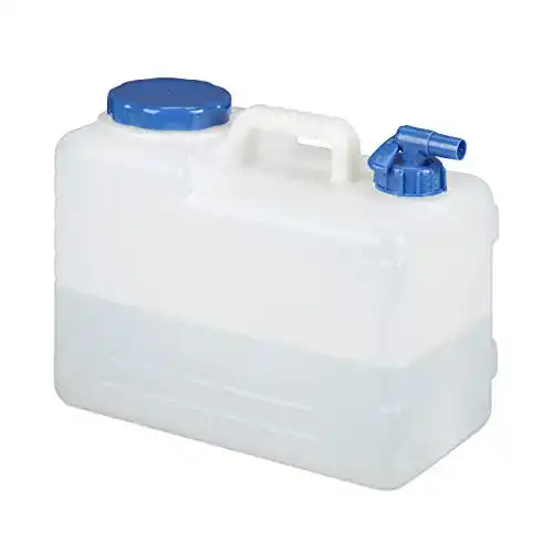 Wasserkanister Relaxdays 15 Liter mit Ablasshahn für Camping