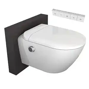 Bernstein Dusch-WC T640 Pro Spülrandloses Hänge-WC mit Hygiene-Funktionen
