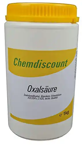 Oxalsäure 1 kg Pulver (Kleesalz, Ethandisäure) – Chemdiscount