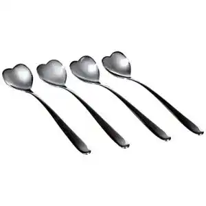 Teelöffel Alessi Big Love AMMI08/7 im Set für vier Personen