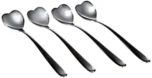 Teelöffel Alessi Big Love AMMI08/7 im Set für vier Personen