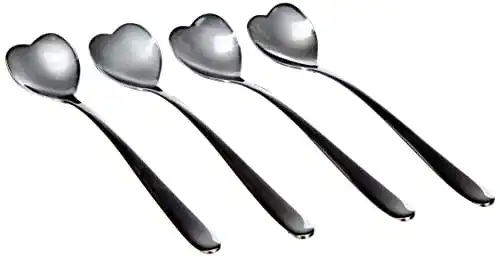 Teelöffel Alessi Big Love AMMI08/7 im Set für vier Personen