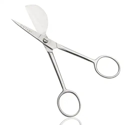 Ontaki Mini Duck Bill Schere – 11,4 cm, Silber, für Linkshänder