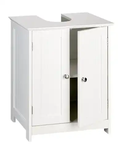 Waschbeckenunterschrank Shelfmade – Weißer Waschtischunterschrank im Landhausstil