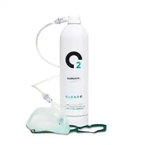 Medizinischer Sauerstoff Clearo2 Sauerstoffdose mit Maske und Schlauch 15L
