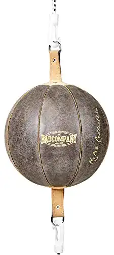 Doppelendball Bad Company Retro aus Rindsleder mit elastischen Spanngurten