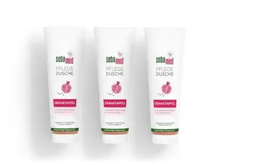 Sebamed Pflege-Dusche Duschgel mit Granatapfel, 3 x 250 ml