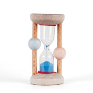 Sanduhr für Kinder von Hess – Zahnputzuhr aus Holz mit Sand