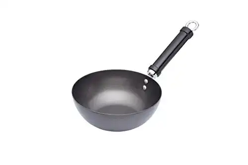 Mini-Wok KitchenCraft Pure Oriental Wok aus Carbonstahl