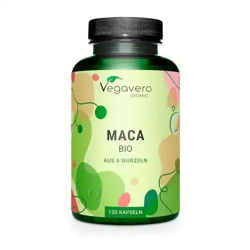 Maca-Kapseln Vegavero BIO mit 3000 mg Tagesdosis