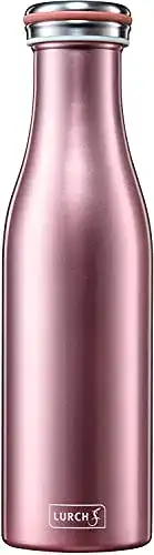 Lurch Isolierflasche 240905 aus doppelwandigem Edelstahl für heiße und kalte Getränke