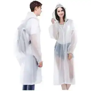 Durchsichtiger Regenmantel Ahsado – 2 Stück Regenponcho aus EVA