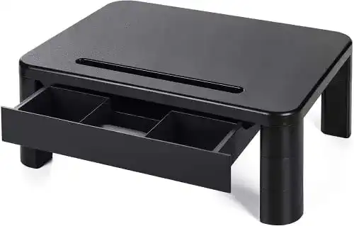 Monitorständer Loryergo mit Schublade und Höhenverstellung