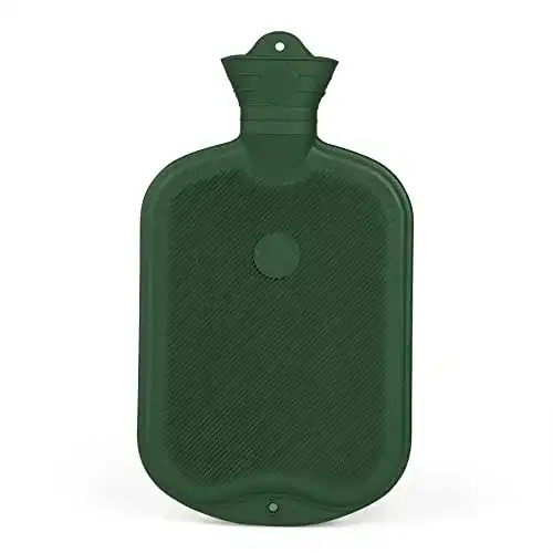 Naturkautschuk-Wärmflasche von Grünspecht, groß und dunkelgrün