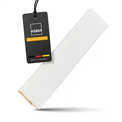 Sockelleiste KGM Mega in Weiß folierte MDF Fußbodenleiste