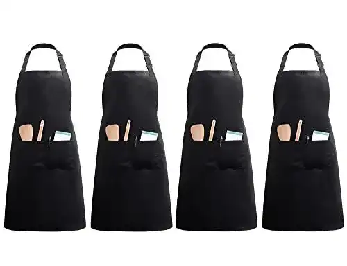 InnoGear Grillschürzen Set mit 4 Latzschürzen und 2 Taschen