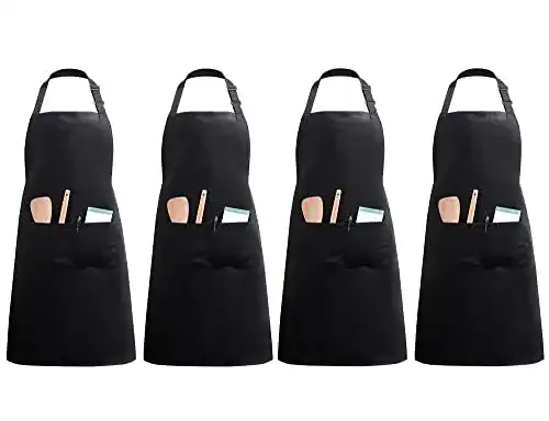 InnoGear Grillschürzen Set mit 4 Latzschürzen und 2 Taschen