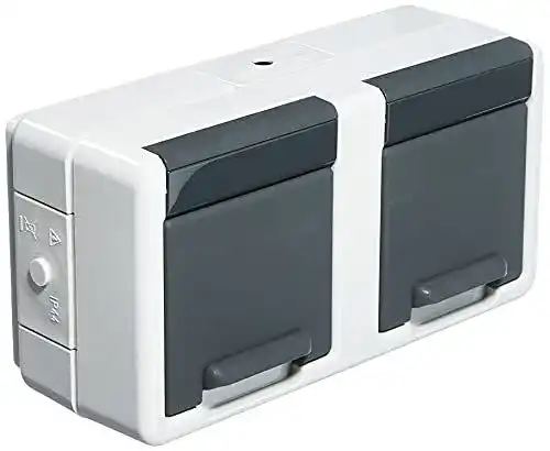 Gira 1129898 Aufputz-Doppelsteckdose Schuko in Grau